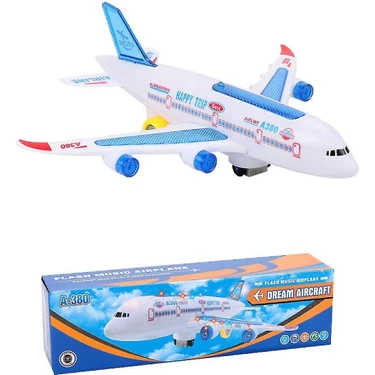 Birlik Oyuncak Uçak Airbus A380 Sesli Işıklı Hareketli Pilli Oyuncak