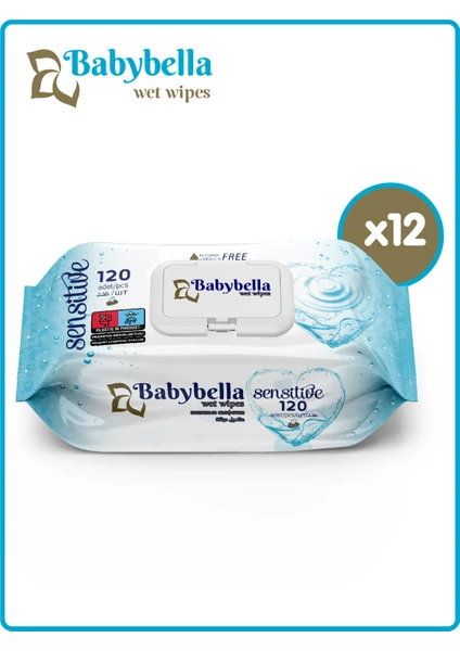 Babybella Ocean Islak Mendil 120 Yaprak 12'li Set