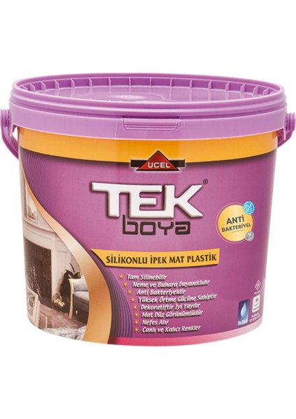 Tek Silikonlu Ipek Mat Plastik Boya Gümüş 2,5Lt