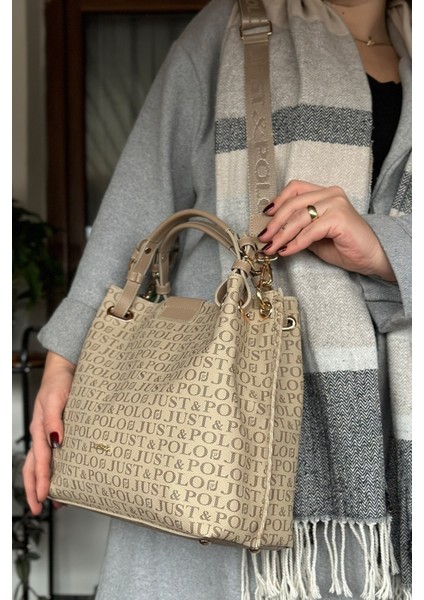 4 Bölmeli Büyük Boy Örgülü Model Ayarlanabilir Askılı Kadin Omuz Cantasi 2180 Kum modelleri