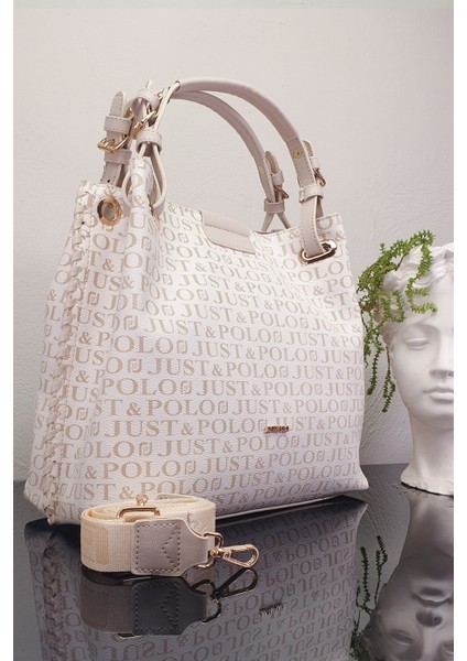 4 Bölmeli Büyük Boy Örgülü Model Ayarlanabilir Askılı Kadin Omuz Cantasi 2180 Krem indirimleri