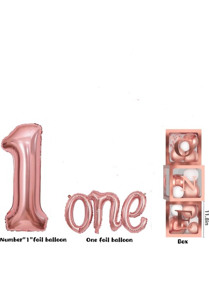 Kenarları Pembe Kutu Şeffaf Kutu Pembe Baby Yazılı Harf 25 cm
