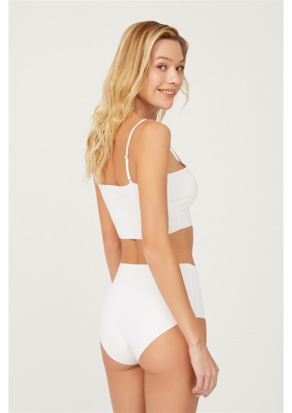 Yüksek Bel Basic Lazer Kesim Bikini Külot 3'lü Paket - 3