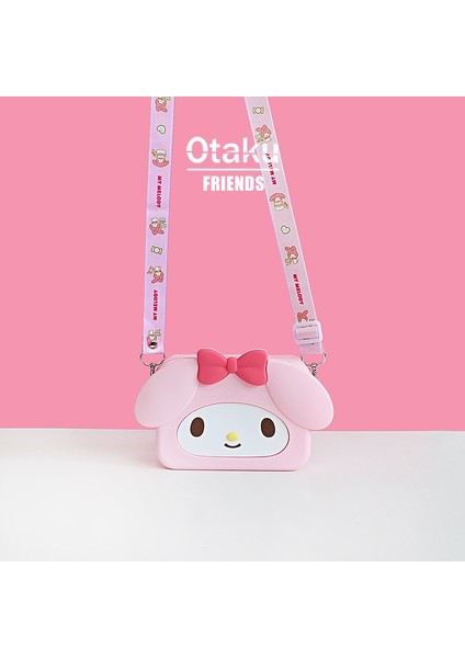 Sanrio Melodisi Sevimli Büyük Kare Çanta Çocuk Silikon Crossbody Çanta Para Çanta (Yurt Dışından)