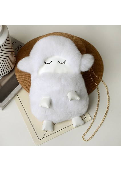 Kadınlar Için Sevimli Peluş Çanta, Sonbahar ve Kış Stili, Sevimli Çizgi Film Tüylü Omuz Crossbody Çanta (Yurt Dışından)