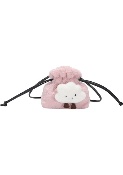 Peluş Sevimli Küçük Çanta, Şık Çizgi Film Bulut Omuz Çantası, Girly Kalp Omuz Crossbody Çanta (Yurt Dışından)