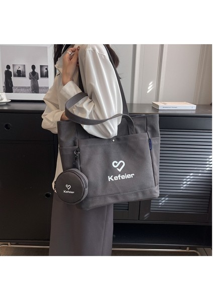 Tuval Çantası, Kadın Çantası, Çok Yönlü, Şık Omuz Çantası, Şık Büyük Kapasiteli Banliyö Tote Çantası (Yurt Dışından)