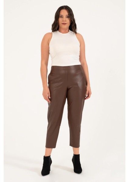 Suni Deri Beli Lastikli Cepli Pantolon fiyatları