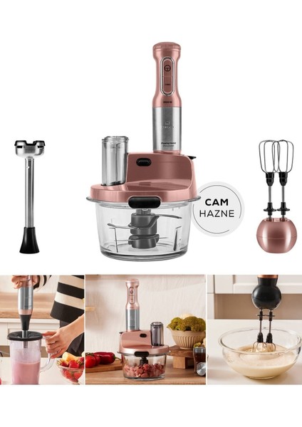 Mastermaid Prosteel Cam Mutfak Robotu Uzun Blender Ayaklı 6 Bıçaklı 2500 W Black Copper