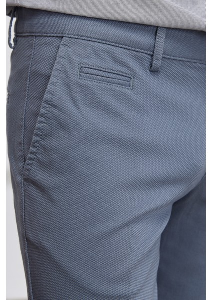 Erkek Petrol Slim Fit Dar Kesim Yan Cepli Pamuklu Esnek Armürlü Pantolon fırsatları