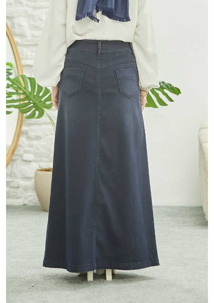 2254 DENIM Klasik Etek İndigo fiyatları