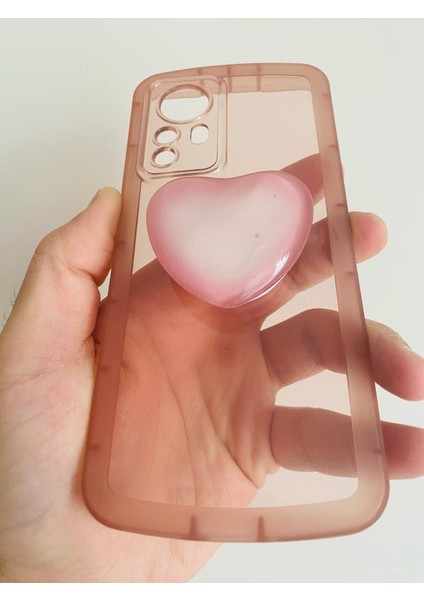 Xiaomi 12 Pro Kamera Korumalı Popsocketli Pembe Kılıf fiyatları