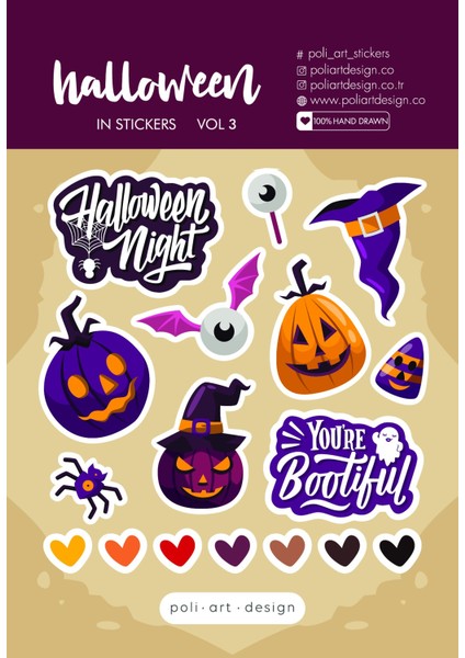 Halloween Vol.3 Vinil Çıkartma Seti Sticker Etiket