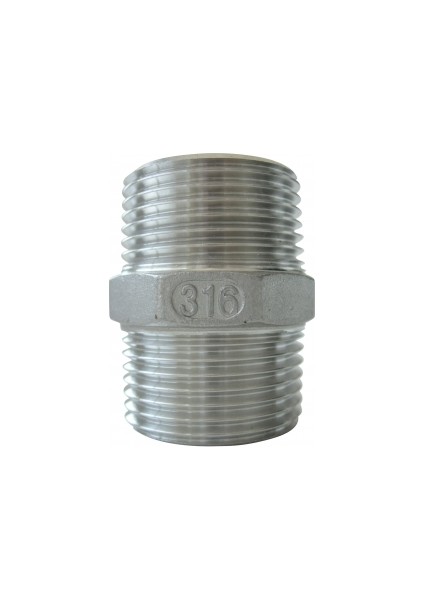 Nipel. Aısı 316 Paslanmaz Çelik Diş 3/4“