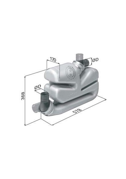 Vetus Waterlock LSG75 Uzun Egzoz Sistemleri Için 17 Lt