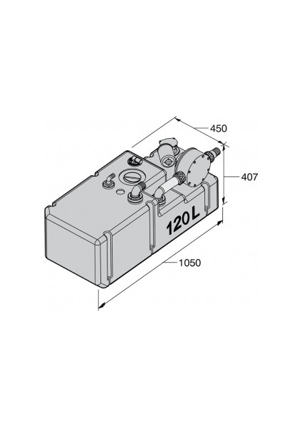 Vetus Pis Su Tankı Sistemi 120 Litre 24V