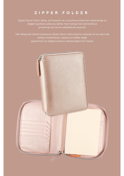123 0296 Victoria's Journals Zipper Folder Organizer Defter A6 fırsatları