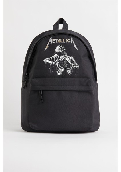 Metallica Skeleton Baskılı Sırt Çantası