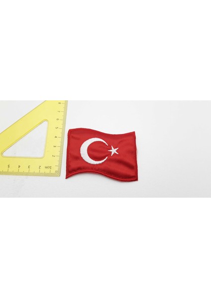 "dalgalanan Türk Bayrağı" 7 cm x 5 cm Arma Yama Patch (1 Adet)