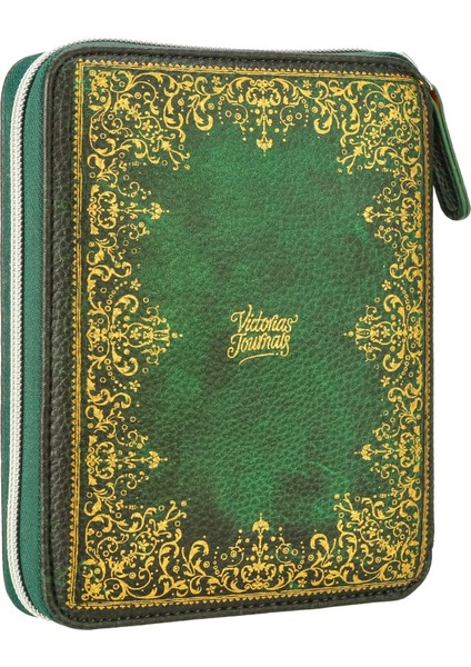 123 2166 Victoria's Journals Zipper Folder Organizer Defter A6 Çizgili