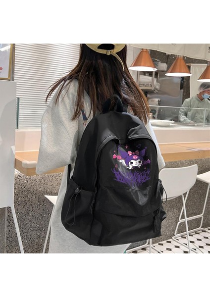 Harajuku Kuromi Baskılı Sırt Çantası