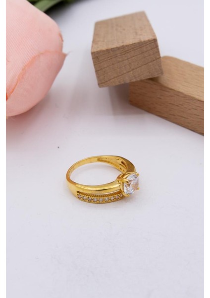 22 Ayar Altın Tek Taşlı Kadın Yüzük LKYZK1285 fırsatları