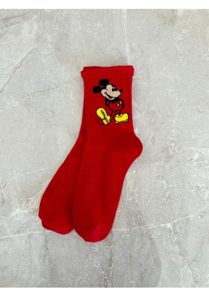 Sky Socks 5'li Mickey Mouse Neşeli Çizgi Karakter Seti Kokulu Tenis Kolej Çorap