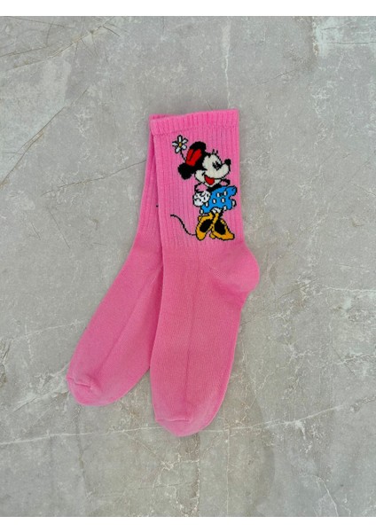 Sky Socks 5'li Mickey Mouse Neşeli Çizgi Karakter Seti Kokulu Tenis Kolej Çorap