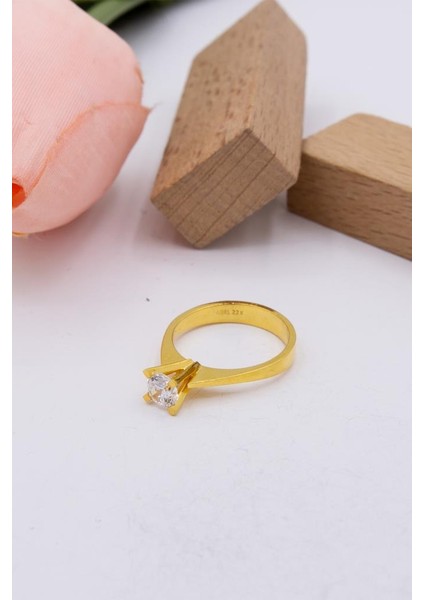 22 Ayar Altın Tektaş Kadın Yüzük XLTY022 fiyatları