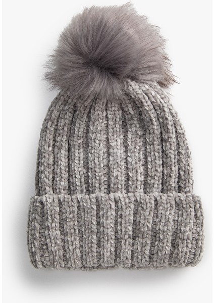 Ponponlu Örgü Bere