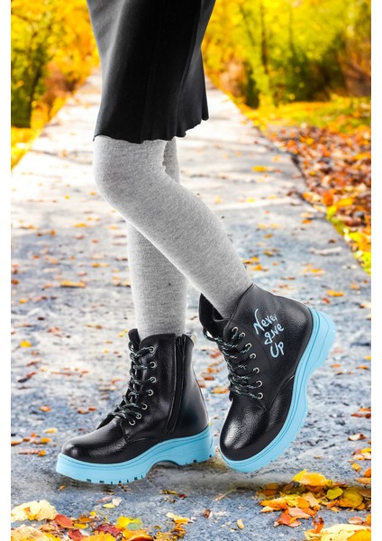 Termo Taban Kız Çocuk Bot 610 Çatlak Siyah - Turkuaz fiyatları