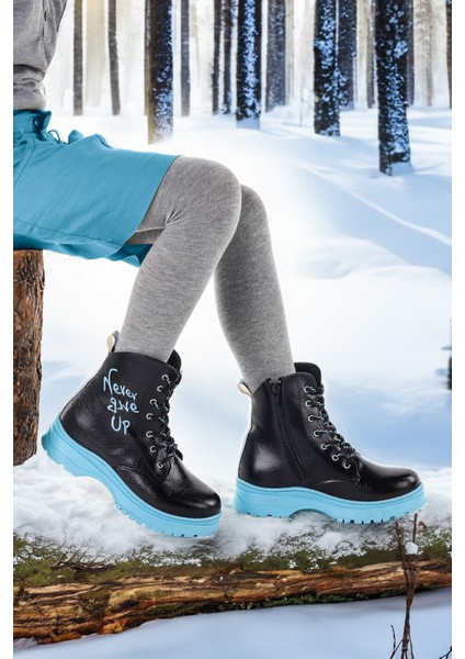 Termo Taban Kız Çocuk Bot 610 Çatlak Siyah - Turkuaz fırsatları