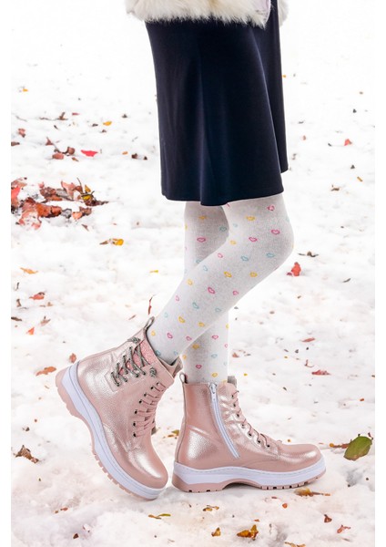 Termo Taban Kız Çocuk Bot 621 Taşlı Pudra