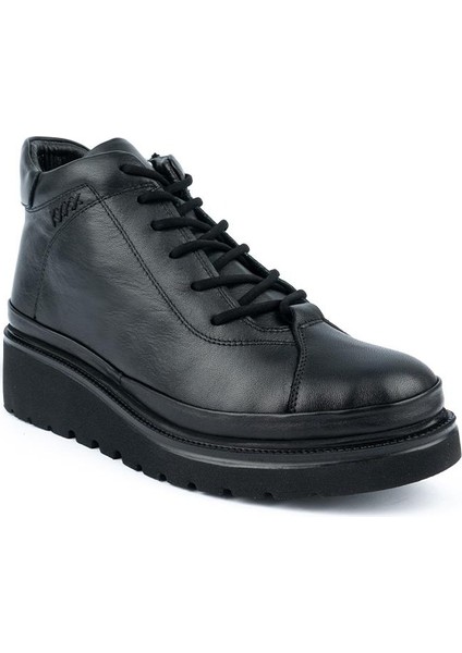 Deri Modern Rahat Tam Tarz Deri Bot Siyah 3520 fırsatları