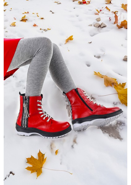 Termo Taban Kız Çocuk Bot 622 Çatlak Kırmızı modelleri