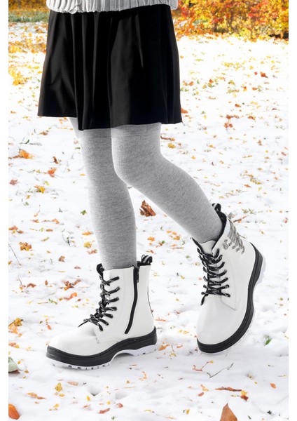 Termo Taban Kız Çocuk Bot 621 Kırışık Taşlı Beyaz fiyatları