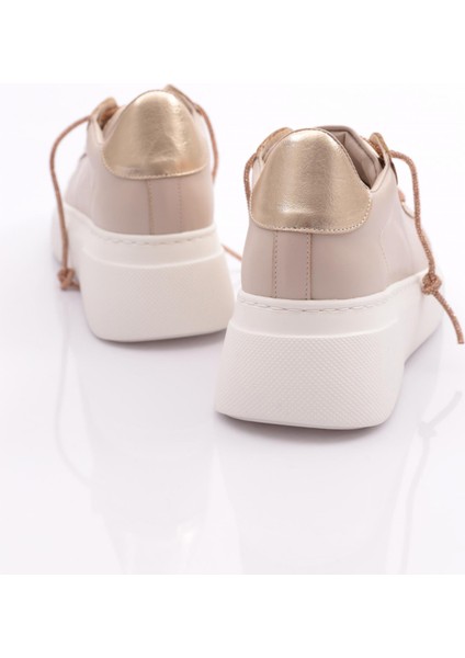 ES854 Kadin Kalin Taban Silver Taş Bağcikli Sneakers Ayakkabi modelleri