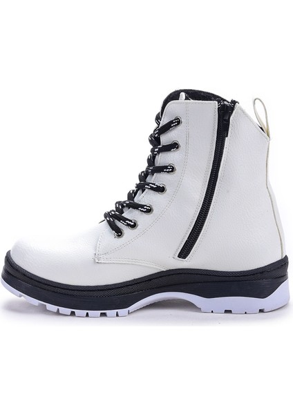 Termo Taban Kız Çocuk Bot 610 Çatlak Beyaz - Siyah indirimleri