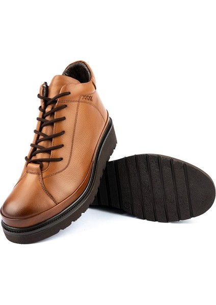 Deri Modern Rahat Tam Tarz Deri Bot Taba 3520 fırsatları