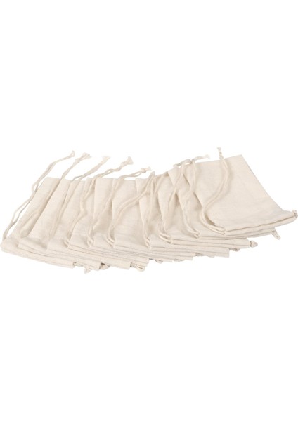 Çok Amaçlı Kese Büzgülü Kına Düğün Takı Çerez Baharat Kuruyemiş Sabun Kesesi Yüzde Yüz Koton 10'lu Set 10X7 cm fiyatları