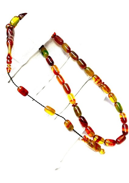 Sistemli Kapsül Model 5-8mm Ateş Sıkma Kehribar Tesbih