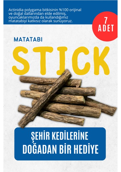 Matatabi -Stıck (7 Adet)- Kediler Için Diş Temizleyen ve Stres Gideren Oyuncak