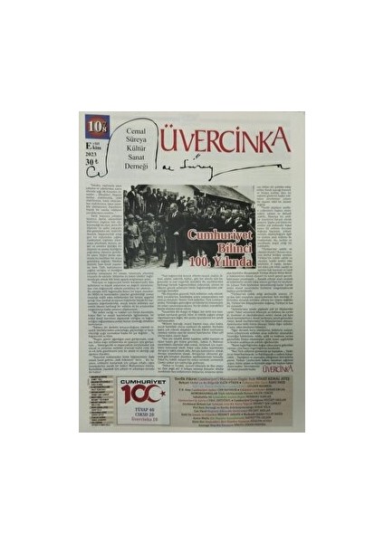 Üvercinka Dergisi 107 - 108 - Eylül - Ekim 2023