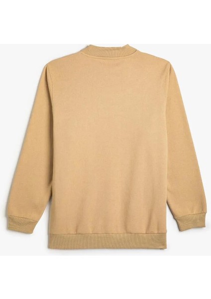 4WAM70123MK Koton Erkek Sweat Bej modelleri