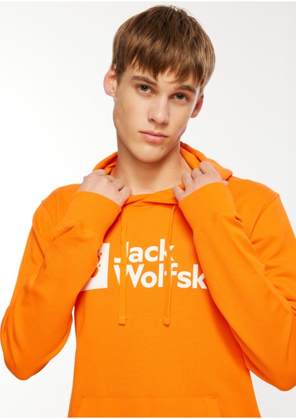 Jack Wolfskin Turuncu Erkek Kapüşonlu Sweatshirt Arthur Hoody M