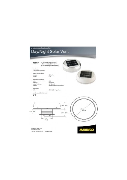 Nicro Day&night Solar Havalandırma