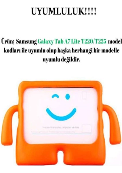 Galaxy Tab A9 SM-X110 8.7 Inç Çocuklar Için Standlı Silikon Tablet Kılıfı