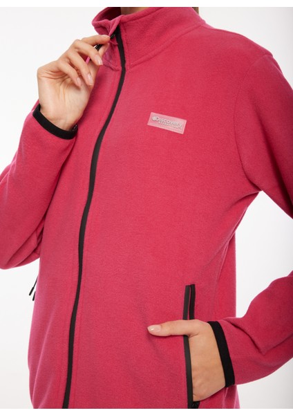 Discovery Expedition Pembe Kadın Kapüşonlu Polar Sweatshırt D3WL-SWT27