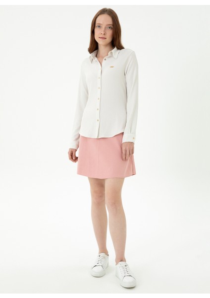 Slim Fit Gömlek Yaka Taş Kadın Gömlek Nanette fırsatları