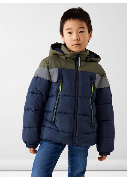 Name It Lacivert Erkek Mont Nkmmontel Puffer Jacket Refl. Block